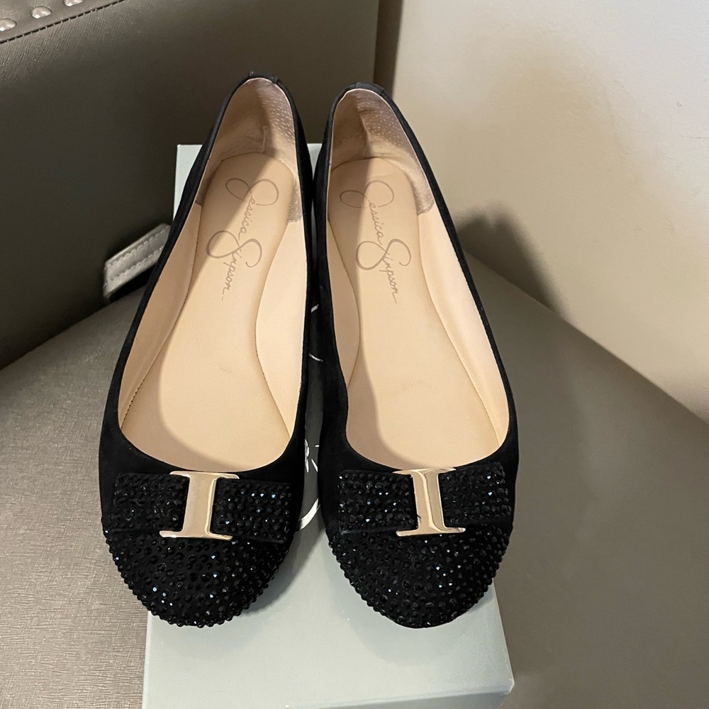 Jessica Simpson Black Flats